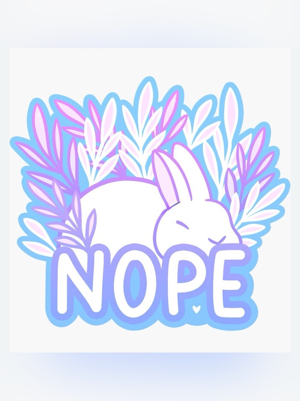 Nope // Tired Bunny | Nikury Sticker